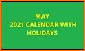 Calendar 2021 with Holidays related image