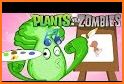 Colors Zombie and Plant Cartoon vs Paint related image