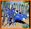 Futuristic Robot Battle Helicopter Transform City related image