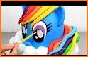 Pony on the rainbow related image