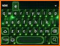 Neon 3d Green Black Tech Keyboard Theme related image
