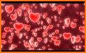 Red 3D Hearts Keyboard Background related image