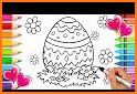 Easter eggs coloring page game related image