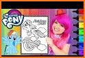Little Pony Unicorn Coloring Book related image