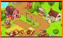 Farm Town: Happy village near small city and town related image