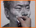 Charcoal Portrait Tutorial with drawing area related image