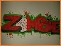 Green Zombie Skull Monster Graffiti Theme related image