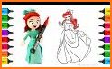 Disney Princess and Cartoon Coloring Pages related image