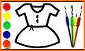 Glitter Dress Coloring and Drawing for Kids related image
