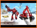 Excavator Robot Transforming Games-Snow Excavator related image