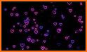 Neon Heart Balloons Keyboard Background related image