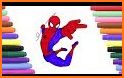 Spider hero coloring book : Peter secret identity related image