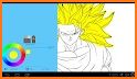 Super saiyan coloring book for fans related image