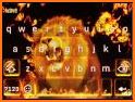 Red Fire Lion Roar Keyboard Theme related image