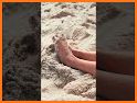 Girl feet beach related image