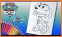 Paw puppy Coloring dogs related image