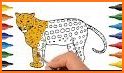 Cheetah coloring book related image