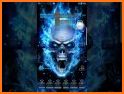 Blue Fire Skull Live Wallpaper related image