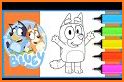 Glitter bluey Coloring Pages! related image