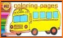 Coloring pages for children : transport related image