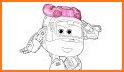 Super wings Coloring book pages - with animals related image