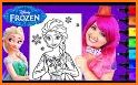 Ice Queen elza & Princess alnna Coloring Book related image
