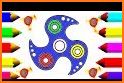 Fidget Spinner Coloring Book & Drawing Game related image