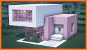 Pink house for minecraft related image