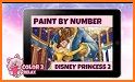 Princess Color-Paint by Number related image