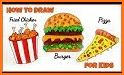 Coloring Food Burger and Pizza related image