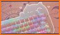 Cute Bow Cat Keyboard Background related image