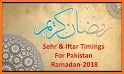 Ramadan Calendar 2018 - Sehri Iftar Time related image