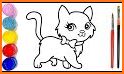 Cute Kitty Coloring Book For Kids With Glitter related image