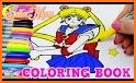 coloring book for any cartoon & princess & manga related image