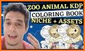 Coloring Book : Zoo,animals related image