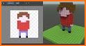 Voxel art 3D / 2D coloring by number related image