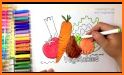 Fruits and Vegetables Coloring Game related image