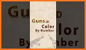 Guns Color by Number - Weapons Coloring Book Pages related image