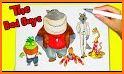 Coloring book bad guys related image