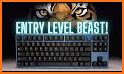 Neon Blue Tiger Keyboard Background related image