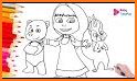 Coloring Pages of Masha - Little Girl and The Bear related image