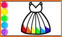 Glitter dress coloring and drawing book for Kids related image