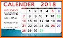 US Calendar 2018 : US Holiday Calendar 2018 related image