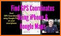 Gps Coordinates finder - save & share location related image
