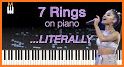 7 Rings Ariana Grande Piano Black Tiles related image