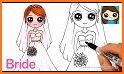 Bride And Groom Wedding Coloring Pages Game related image