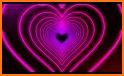 Neon Light Hearts Keyboard Background related image