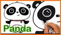 Panda Pix art color by number -Colorbox Draw pixel related image