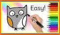 Owl Coloring-Book∙ Drawing for Kids related image