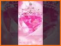 Shiny Pink Diamond Keyboard Background related image